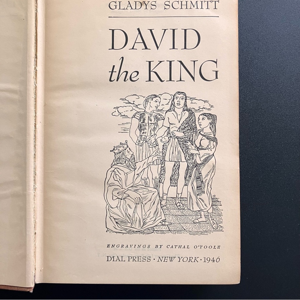 Antique Christian David the King 1946 Religious Bible Stories Book Hardcover